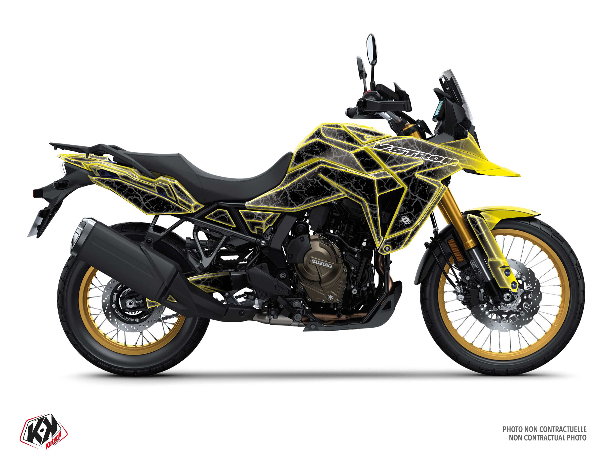 suzuki street bike electron  graphic kit yellow