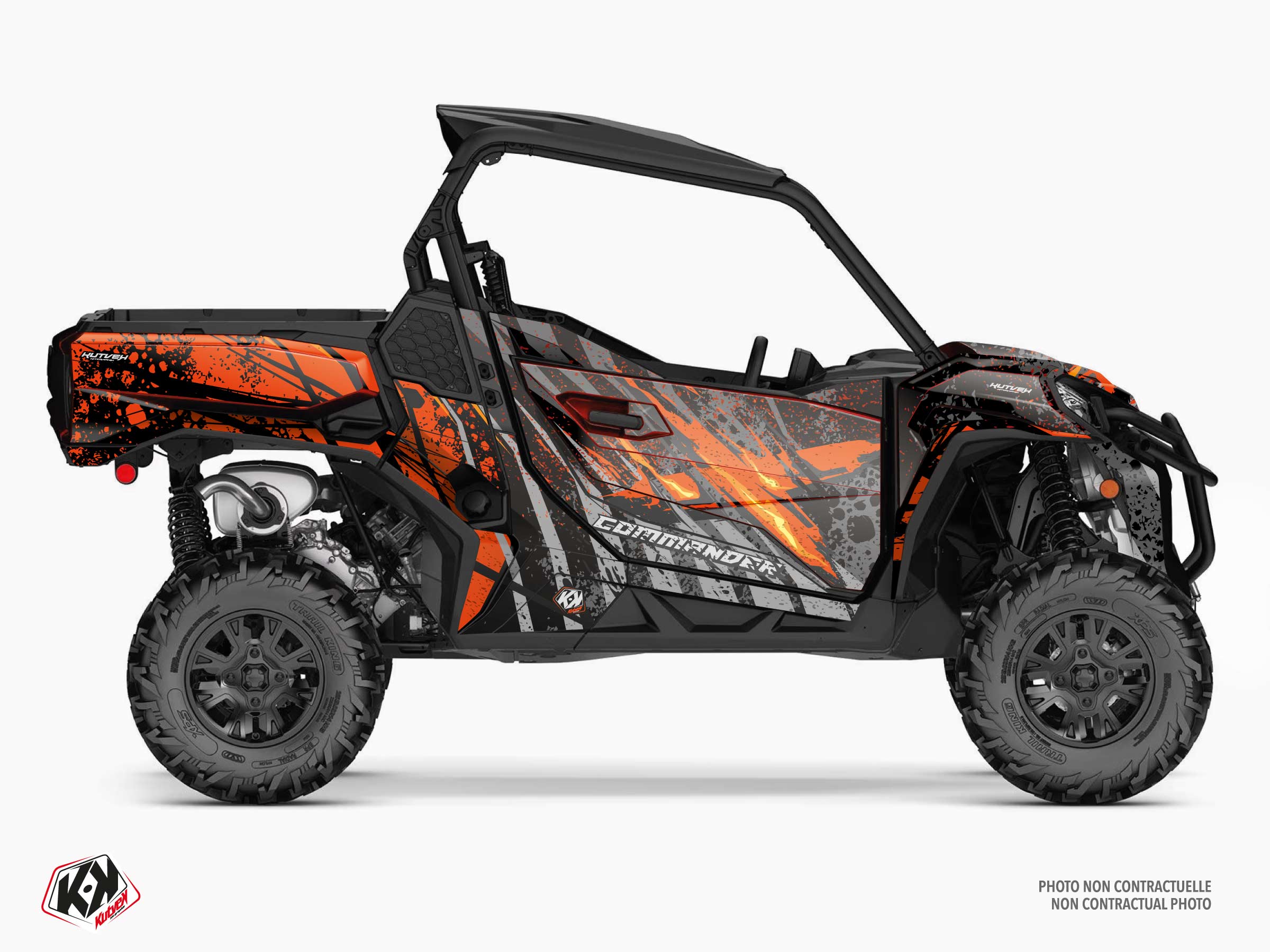 can-am utv ember  graphic kit red