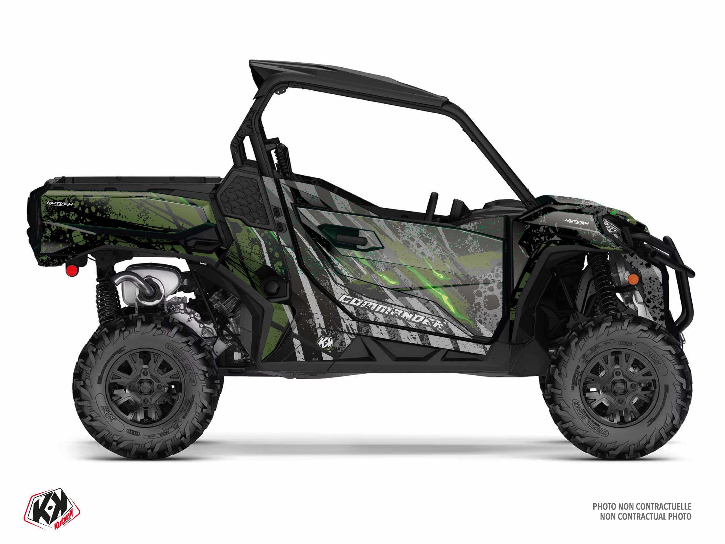 can-am utv ember  graphic kit green
