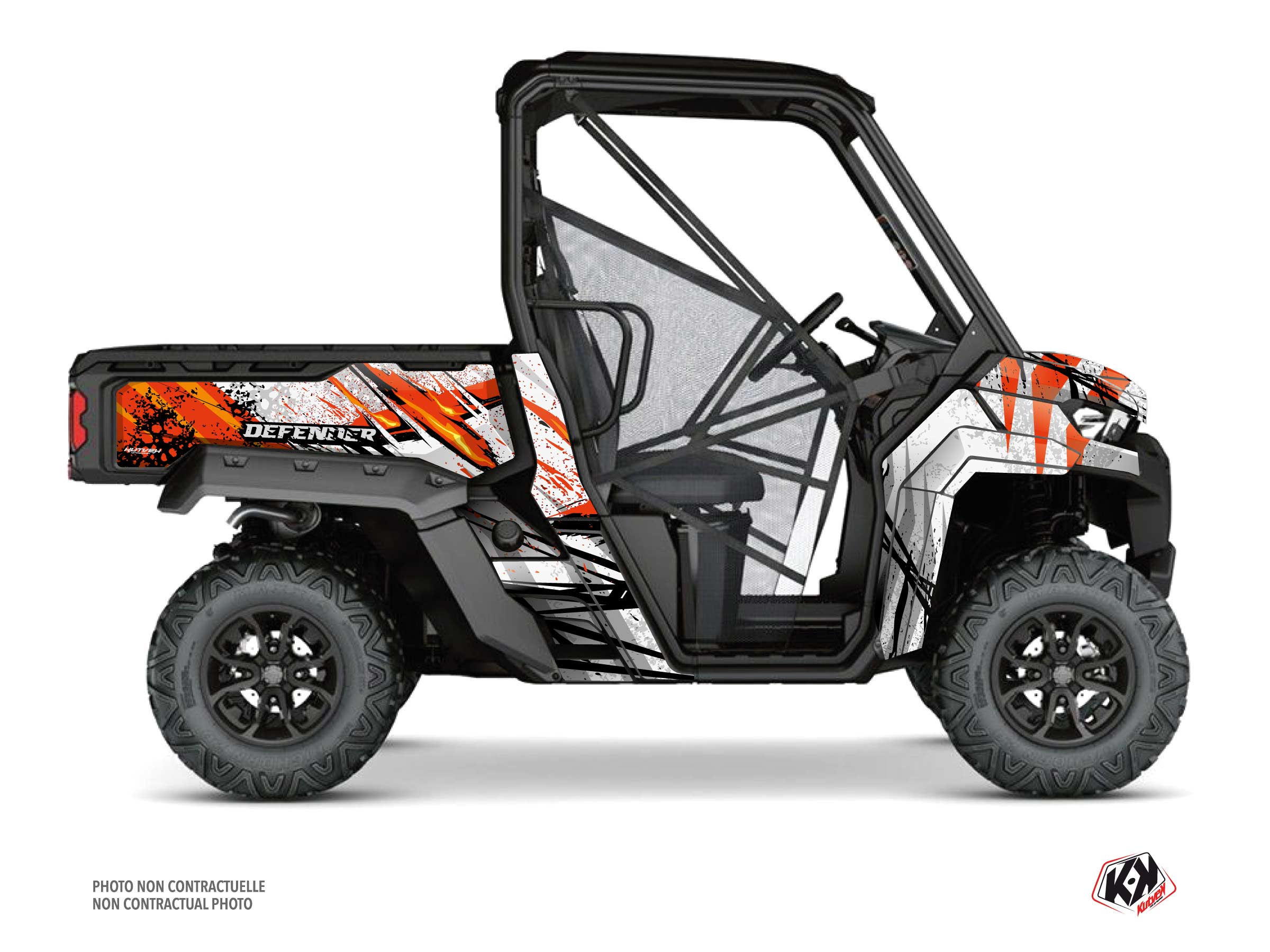 can-am utv ember  graphic kit white