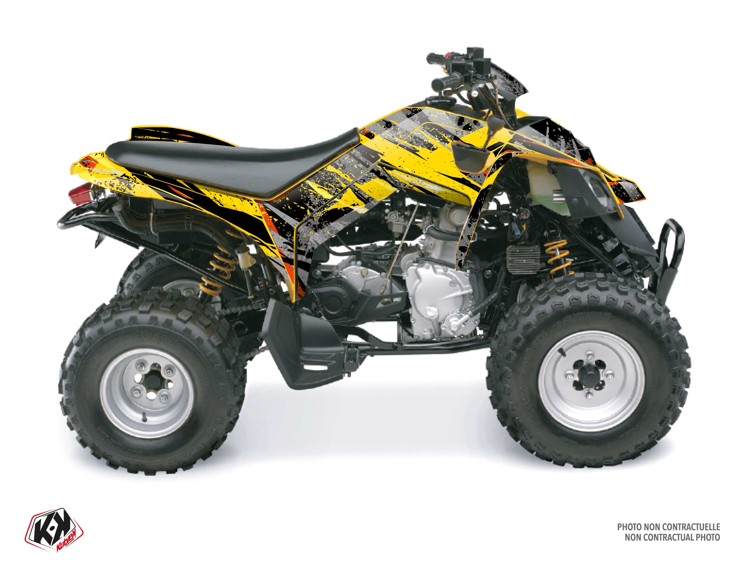 Kit Graphique quad can-am ds 250 ember jaune