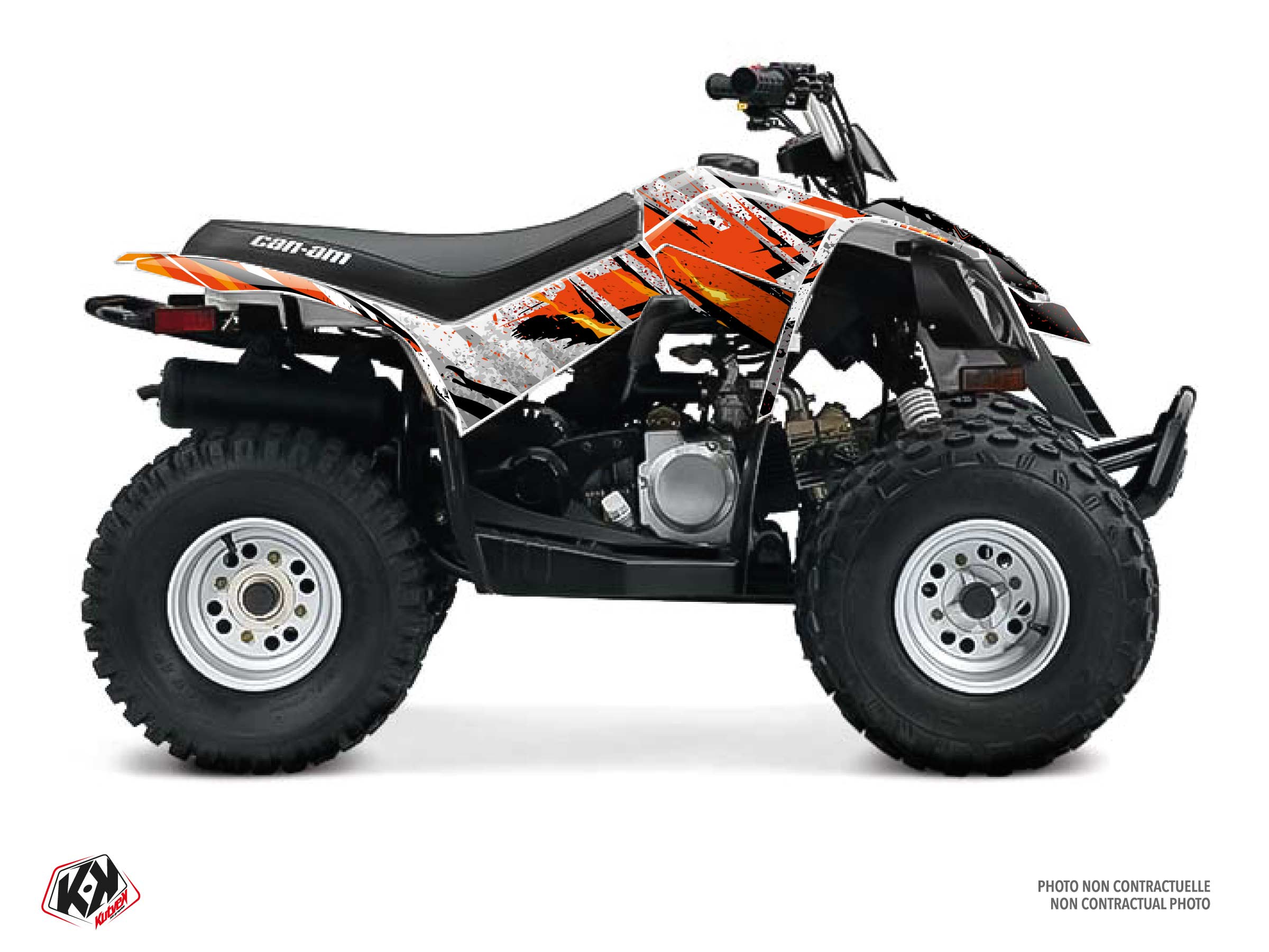 can-am atv ember  graphic kit white