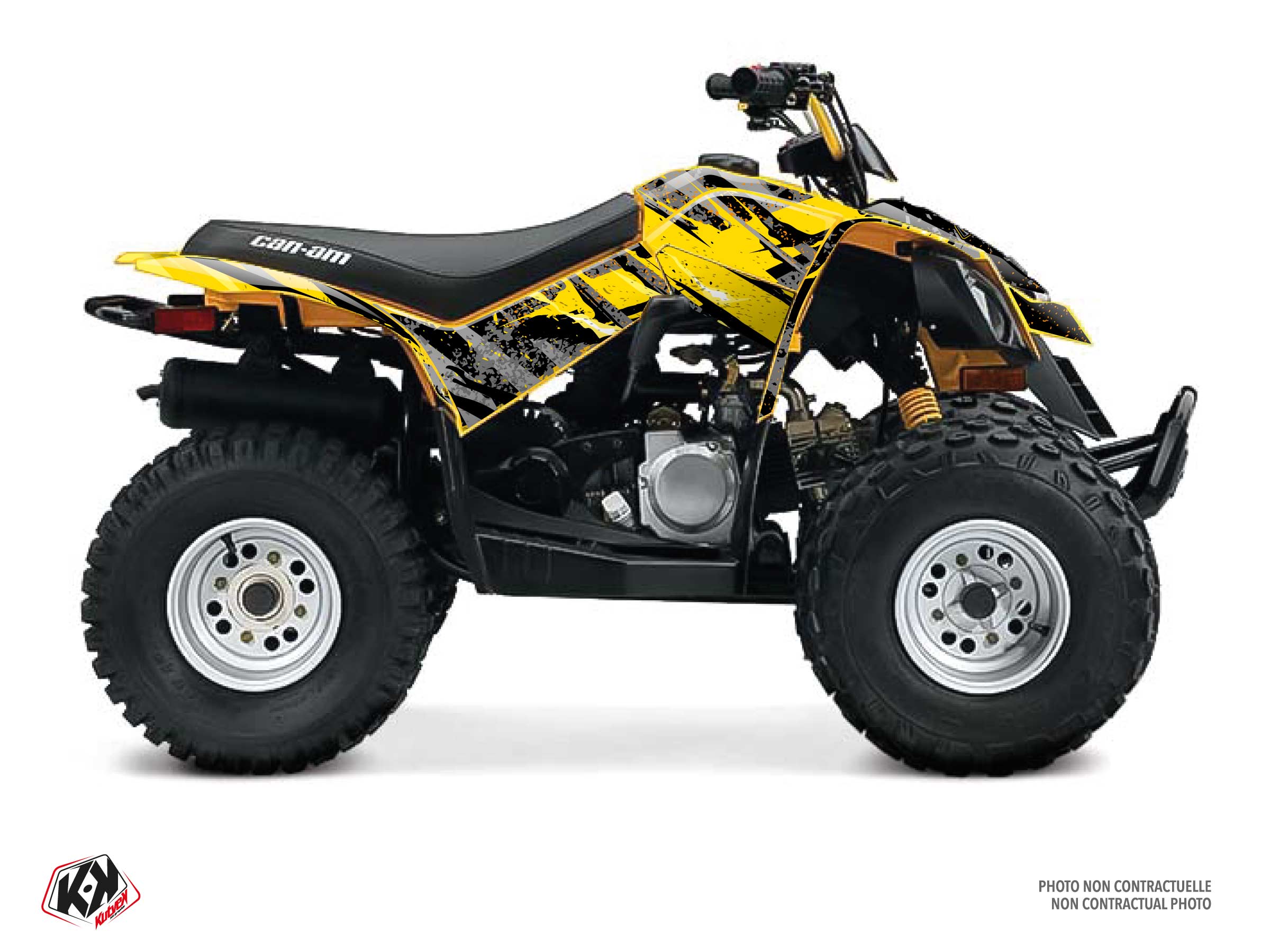 can-am atv ember  graphic kit yellow