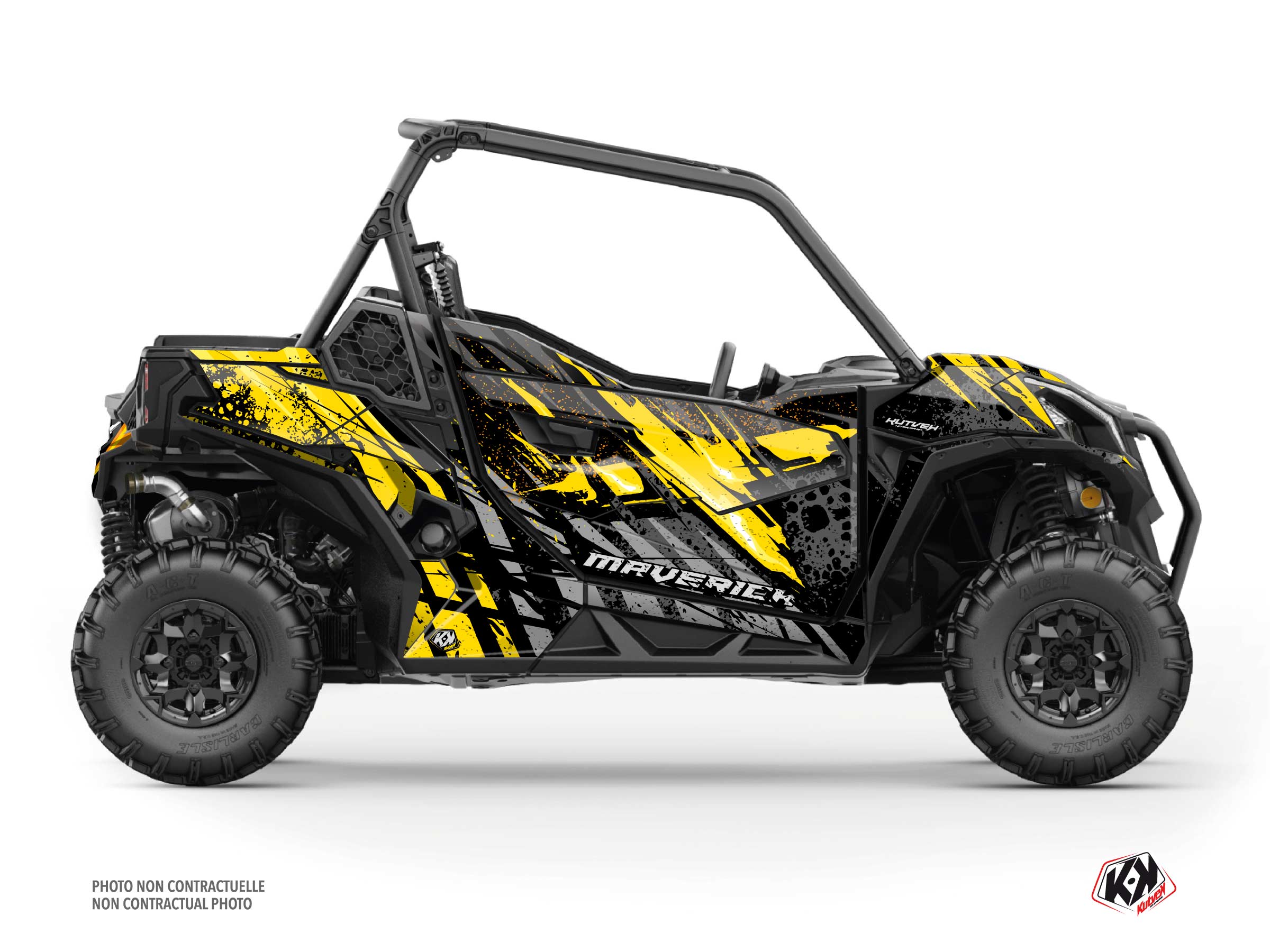 Kit Graphique ssv can-am maverick trail ember jaune