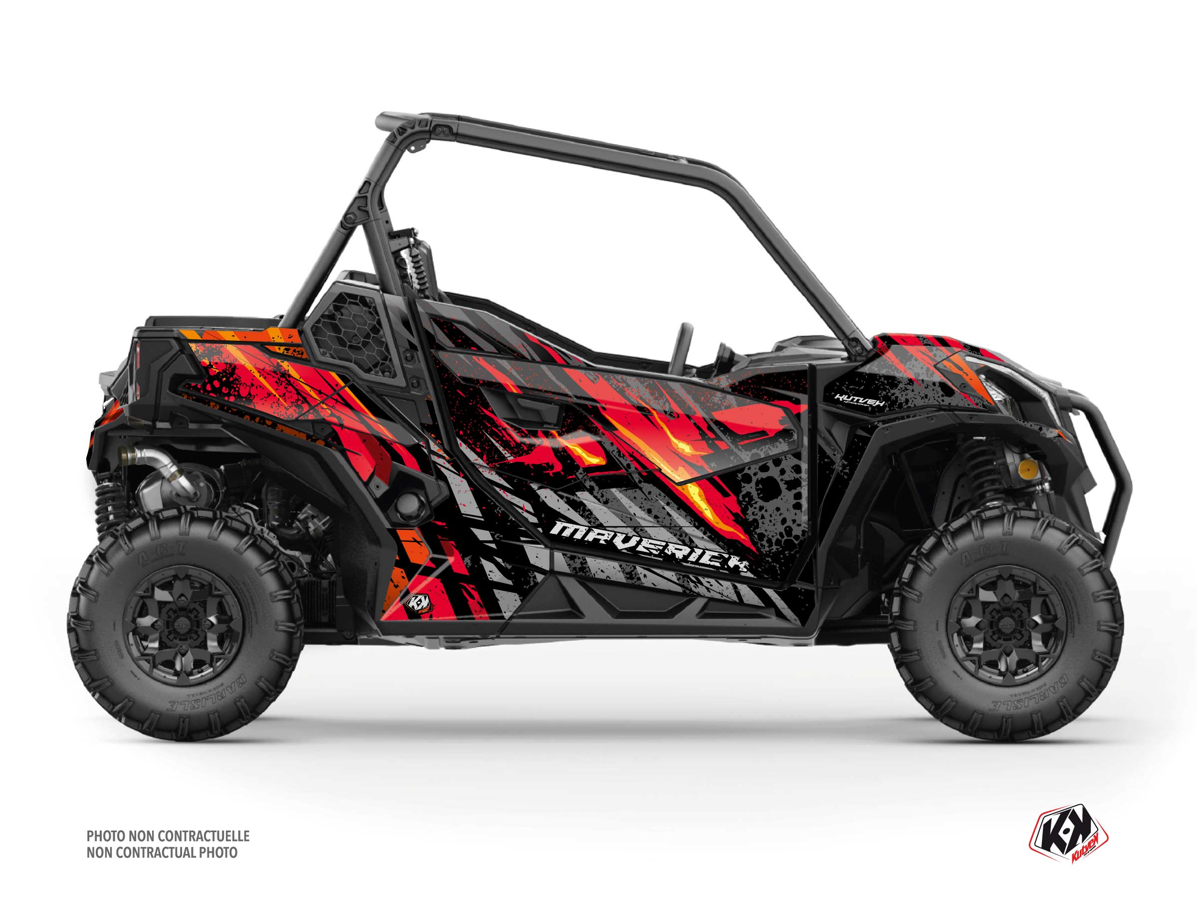 Kit Graphique ssv can-am maverick trail ember rouge