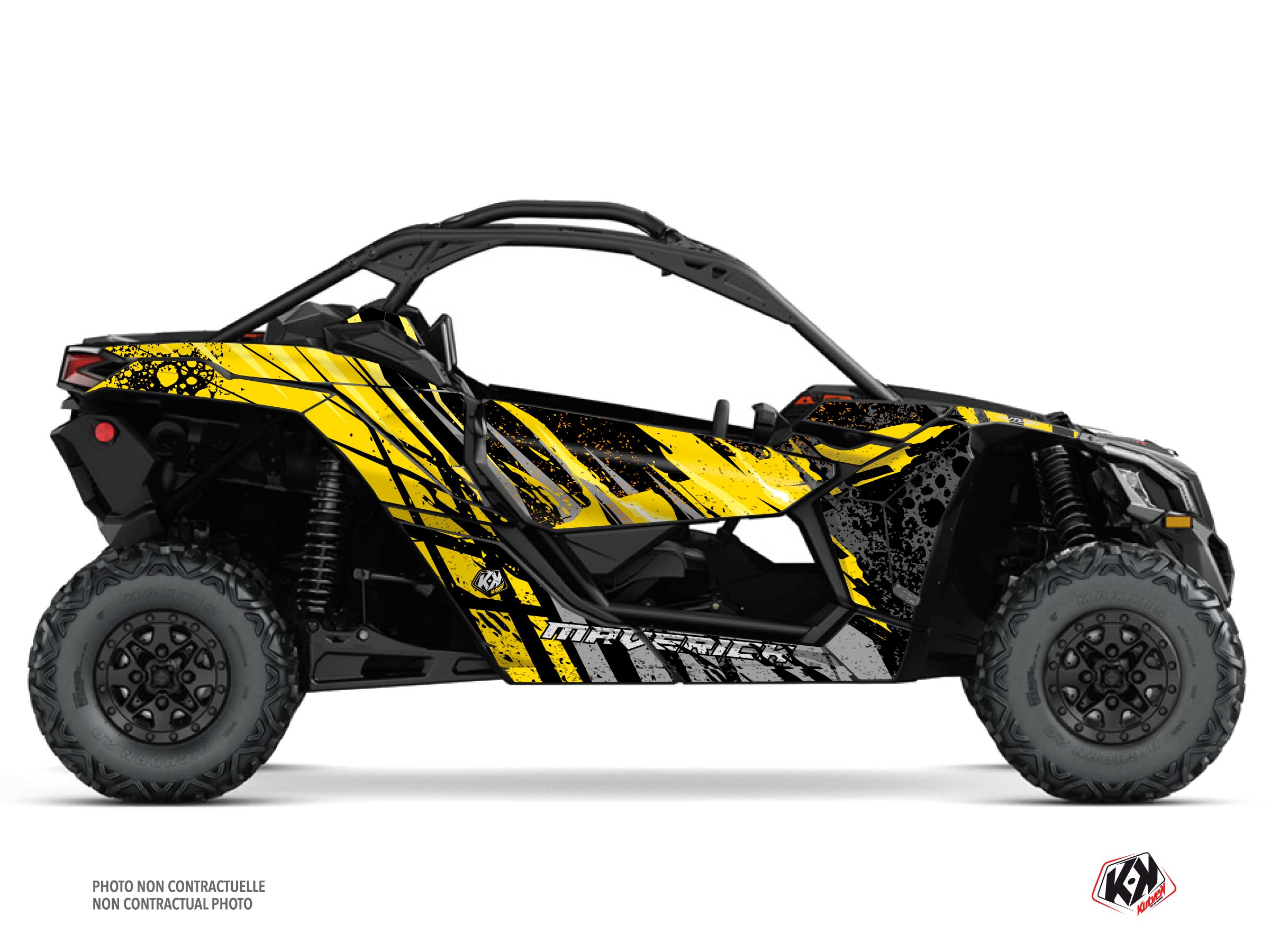 can-am utv ember  graphic kit yellow