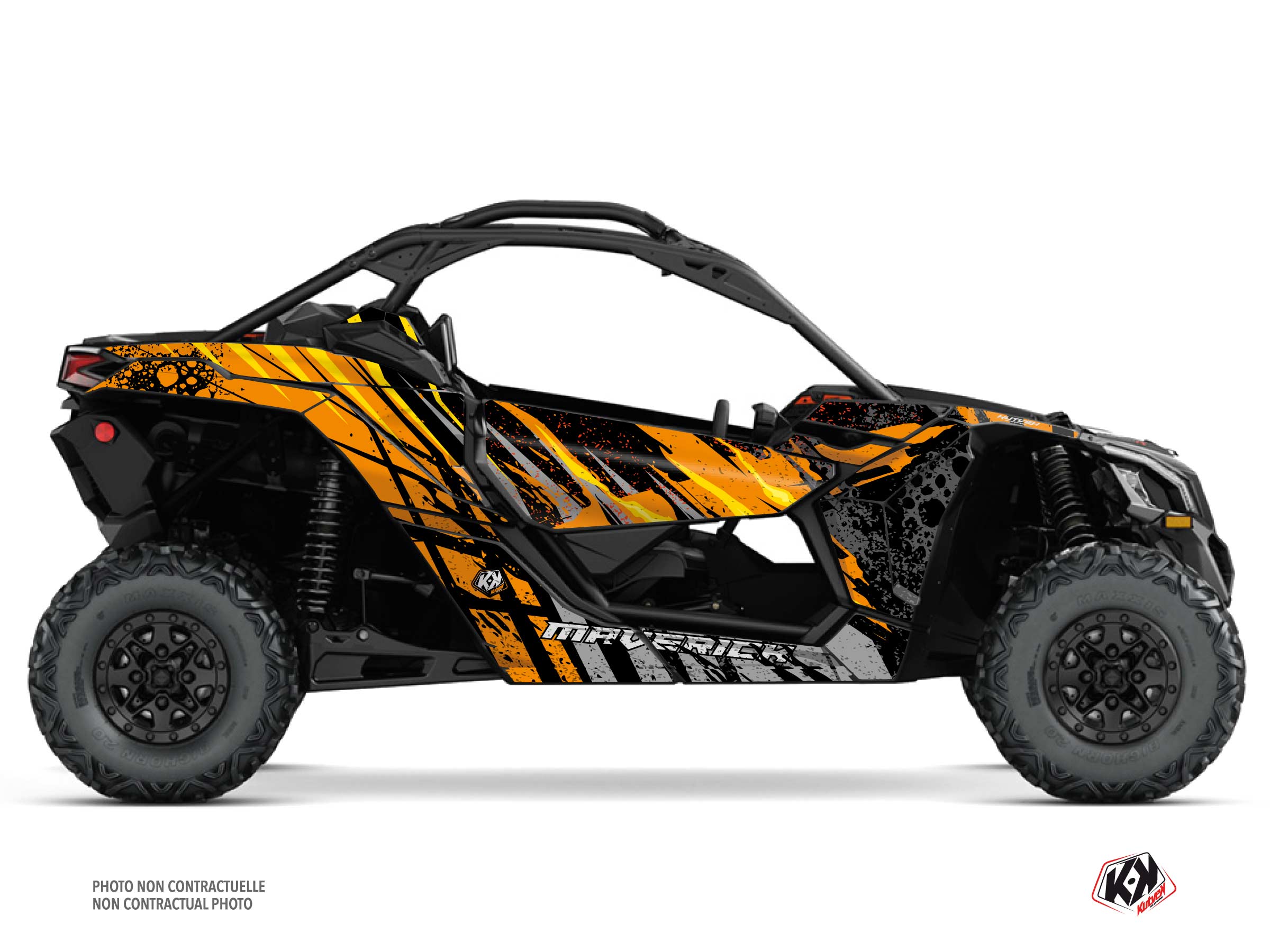 can-am utv ember  graphic kit orange