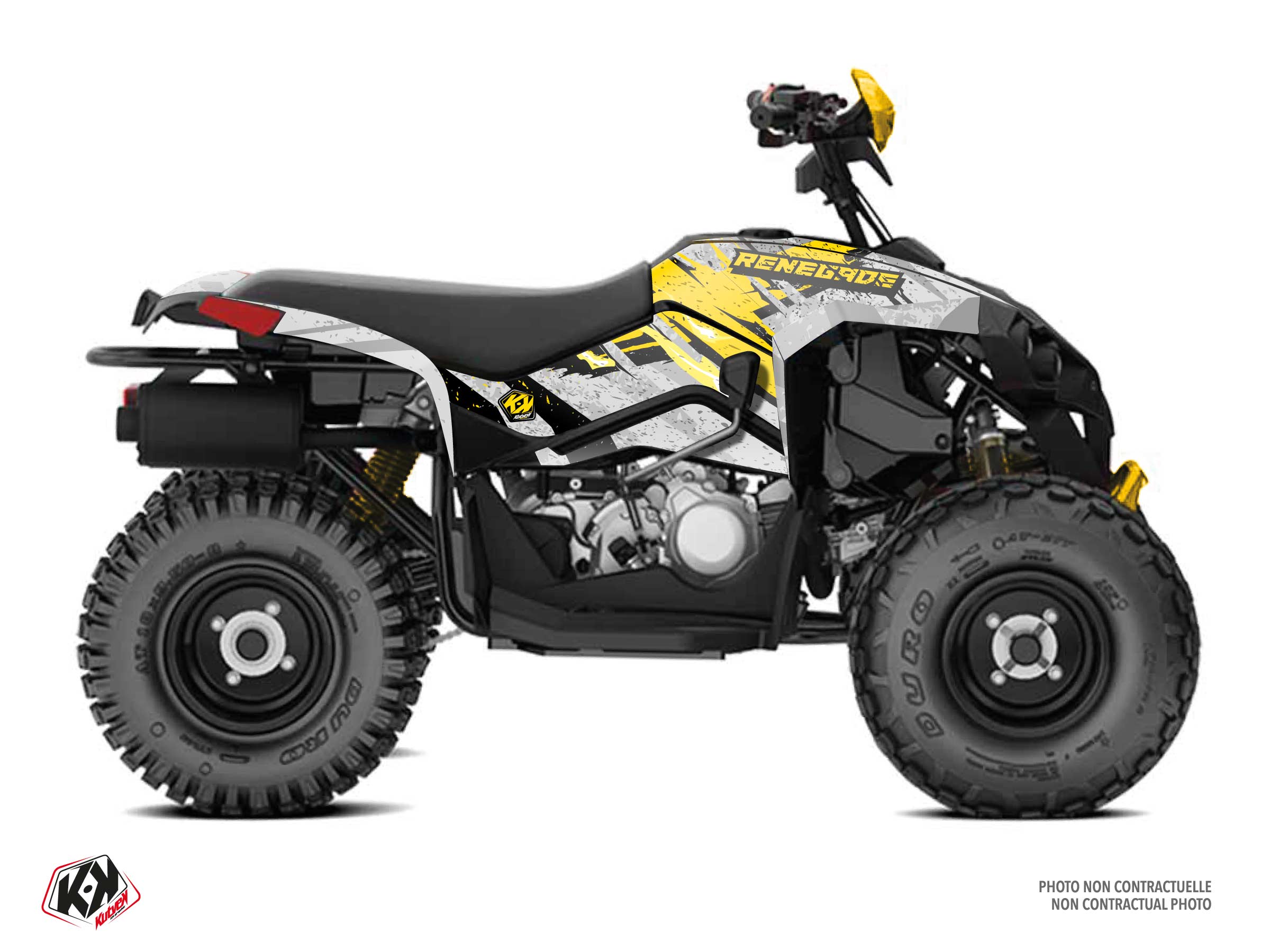 can-am atv ember  graphic kit grey-yellow
