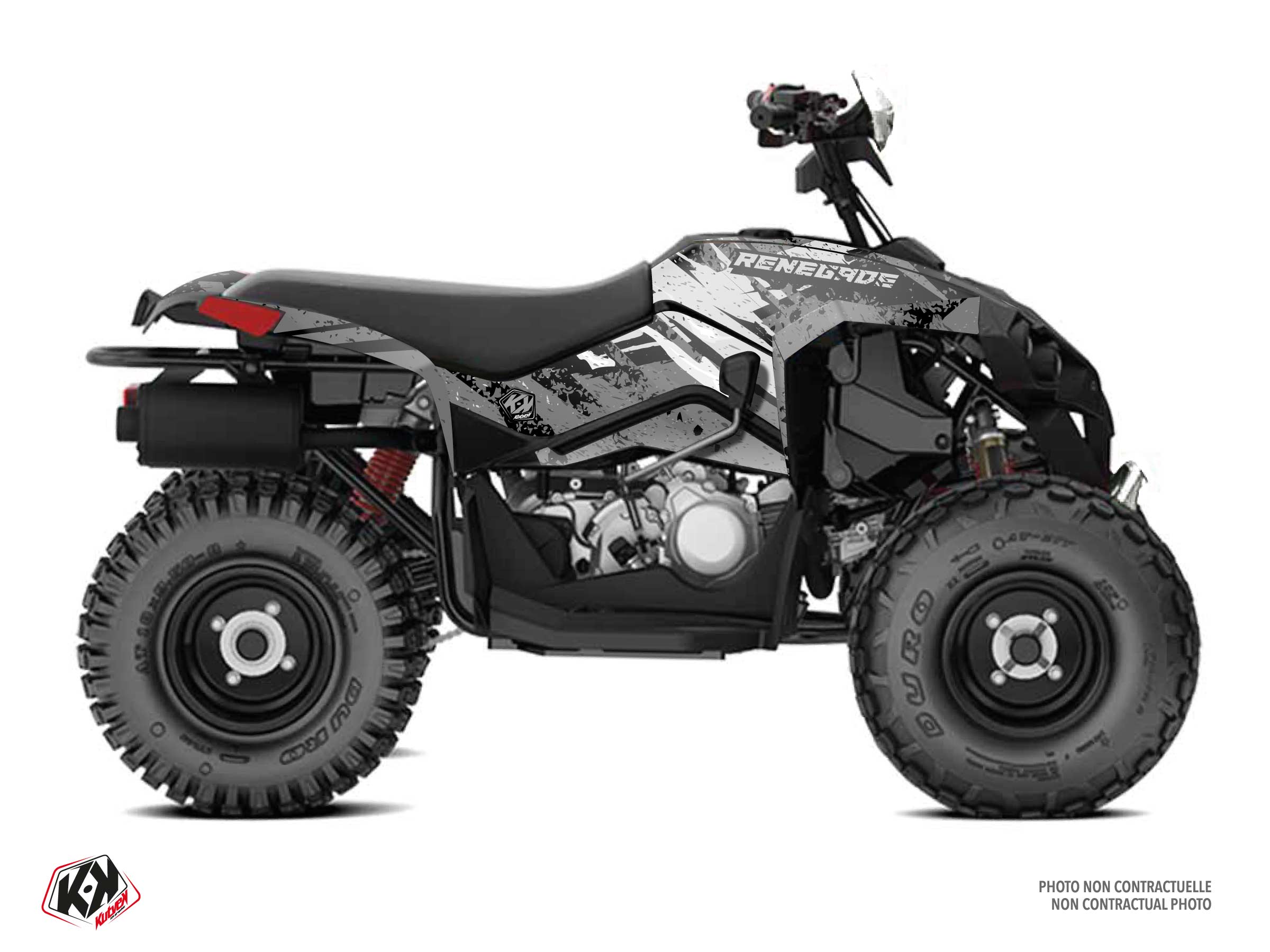 can-am atv ember  graphic kit grey