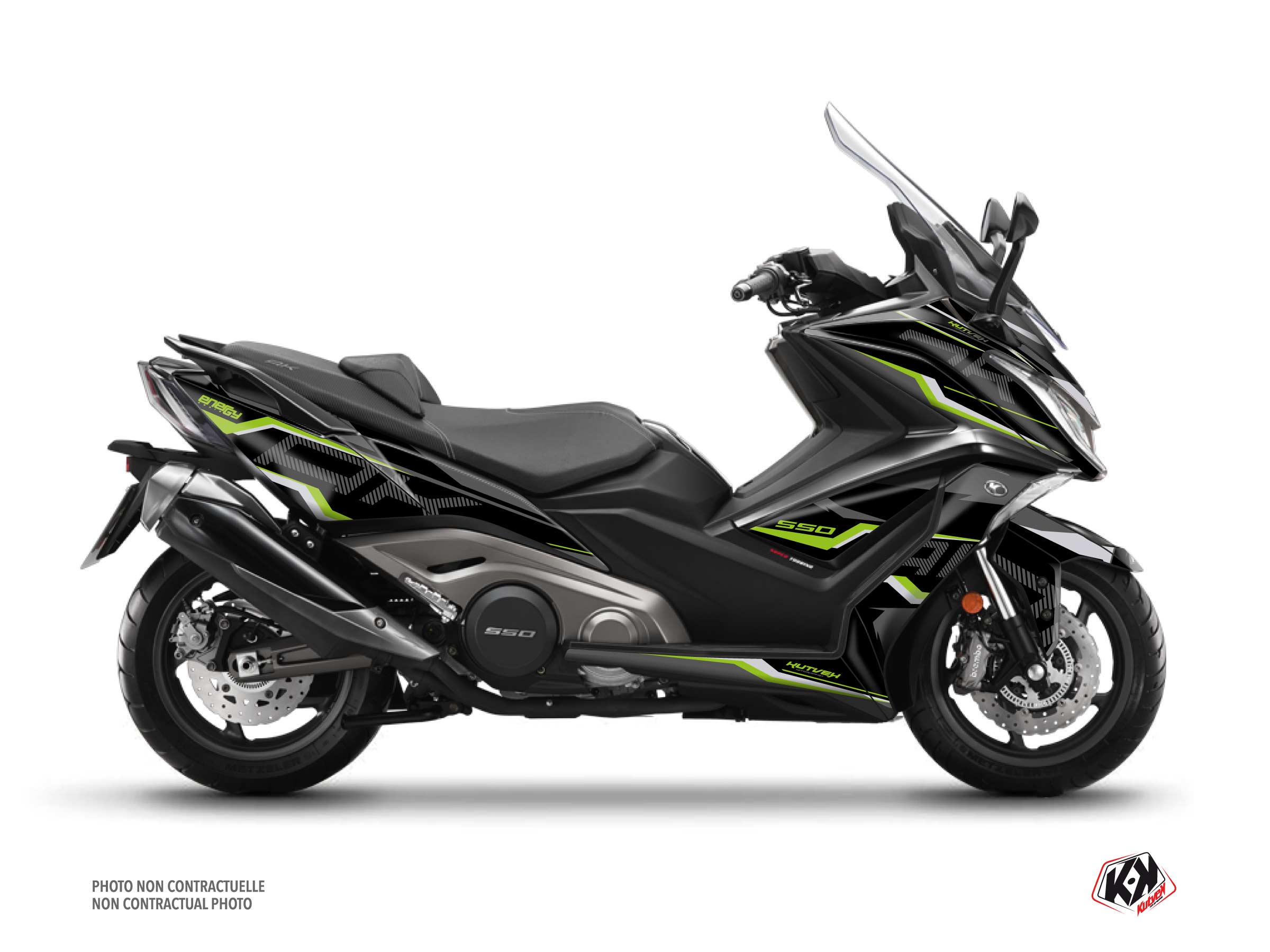 Kymco AK 550 Maxiscooter Energy Graphic Kit Black Green 