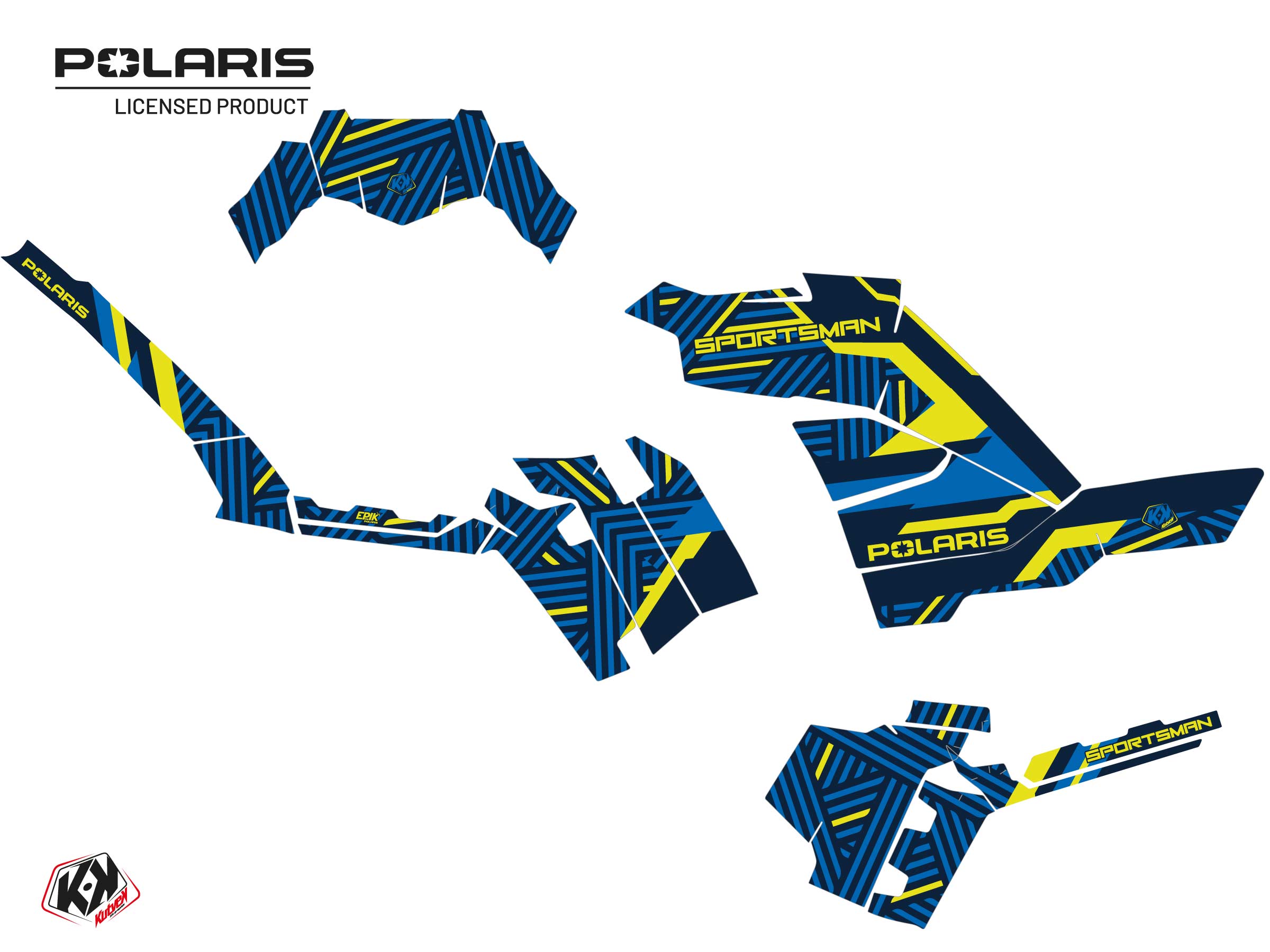 Polaris 1000 Sportsman XP Forest ATV Epik Graphic Kit Blue