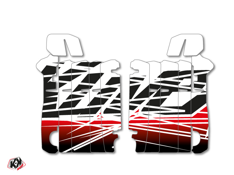 Kit Déco Grilles de radiateur Eraser Honda 250 CRF 2014-2016 Rouge Blanc