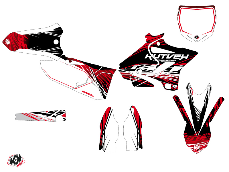 Yamaha 250 YZ Dirt Bike Eraser Graphic Kit Red White