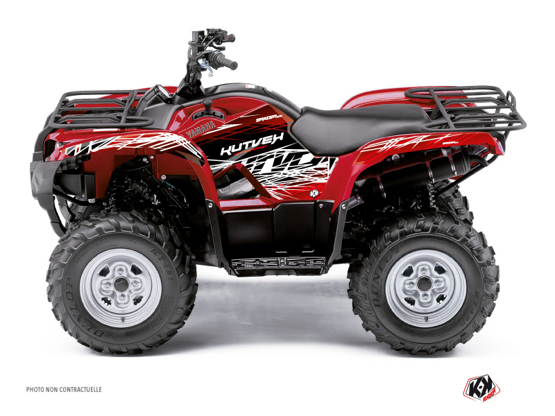 yamaha atv eraser  graphic kit red-white