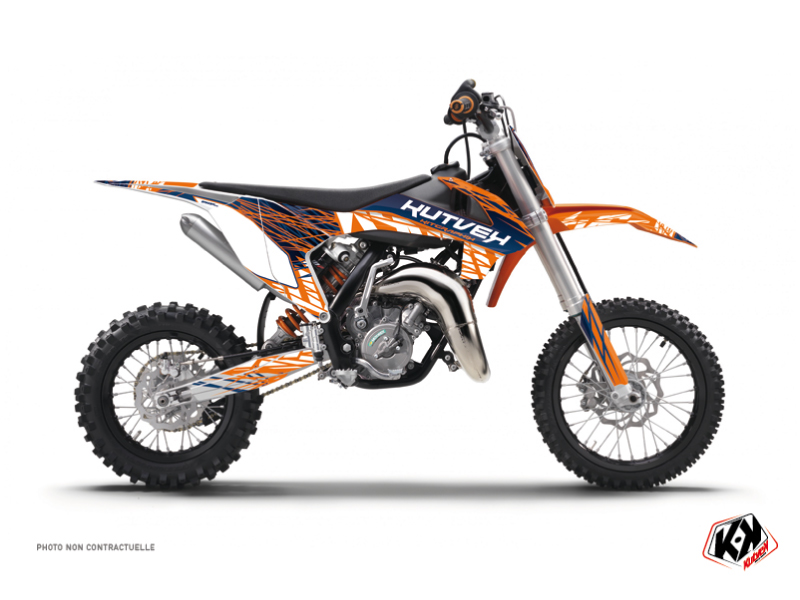 kit déco motocross ktm eraser bleu-orange 