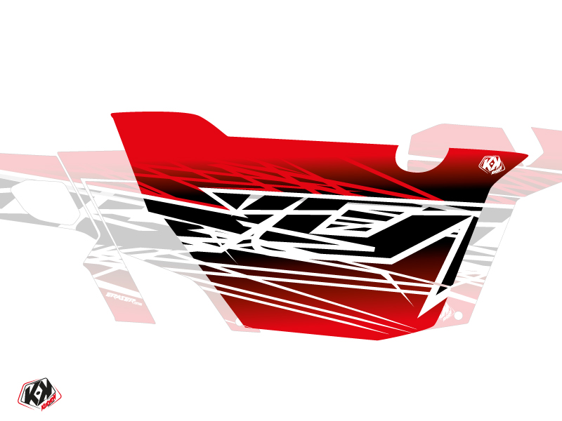Kit Déco Portes Cabine Defender Eraser Can Am Commander 2011-2017 Rouge Blanc