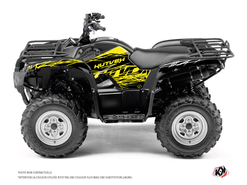 Yamaha 350 Grizzly ATV Eraser Fluo Graphic Kit Yellow