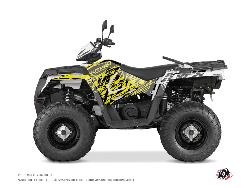 kit déco quad polaris eraser jaune 