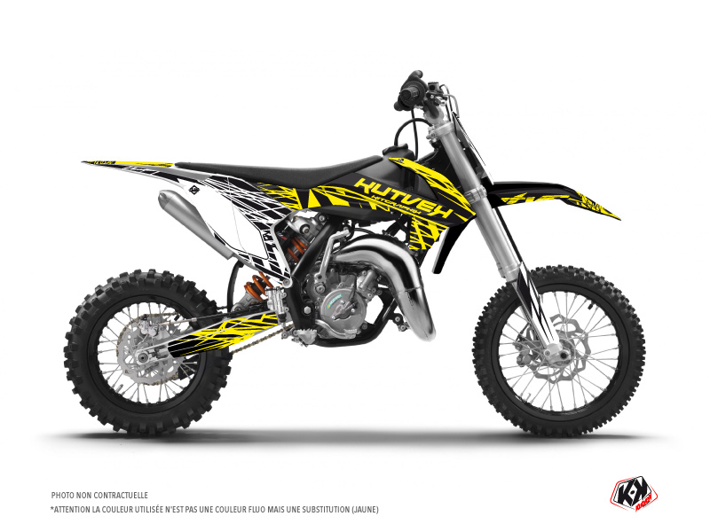 kit déco motocross ktm eraser fluo jaune 