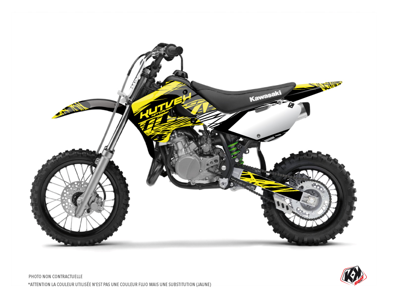kawasaki dirt bike eraser fluo  graphic kit yellow