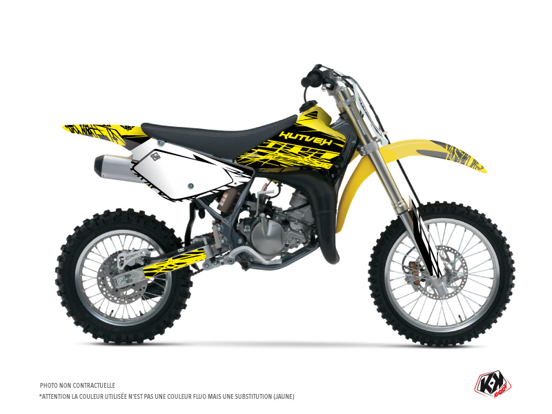 suzuki dirt bike eraser fluo  graphic kit yellow