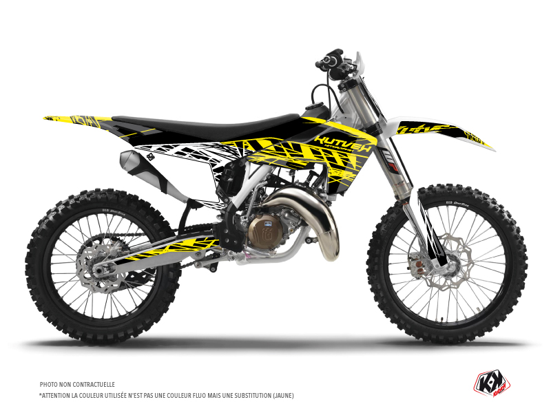 kit déco motocross husqvarna eraser fluo jaune 