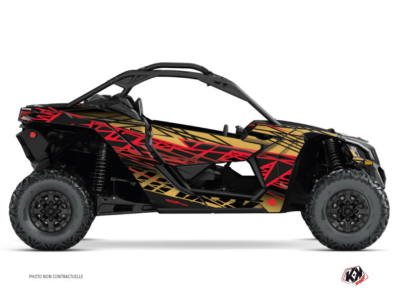 can-am utv eraser  graphic kit gold