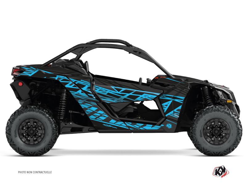 can-am utv eraser  graphic kit black-blue