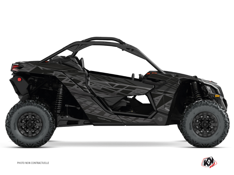 can-am utv eraser  graphic kit black-grey