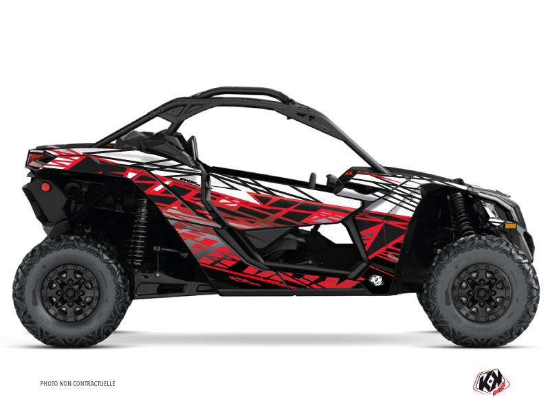 can-am utv eraser  graphic kit black-red