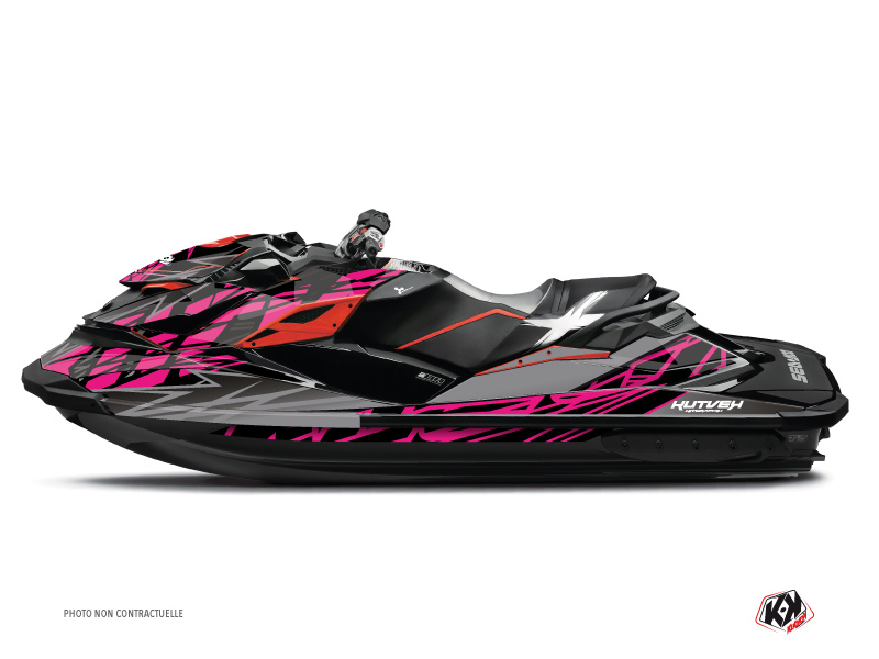 kit déco jet-ski seadoo eraser gris-rose 