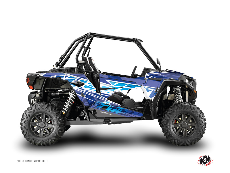 polaris utv eraser  graphic kit blue