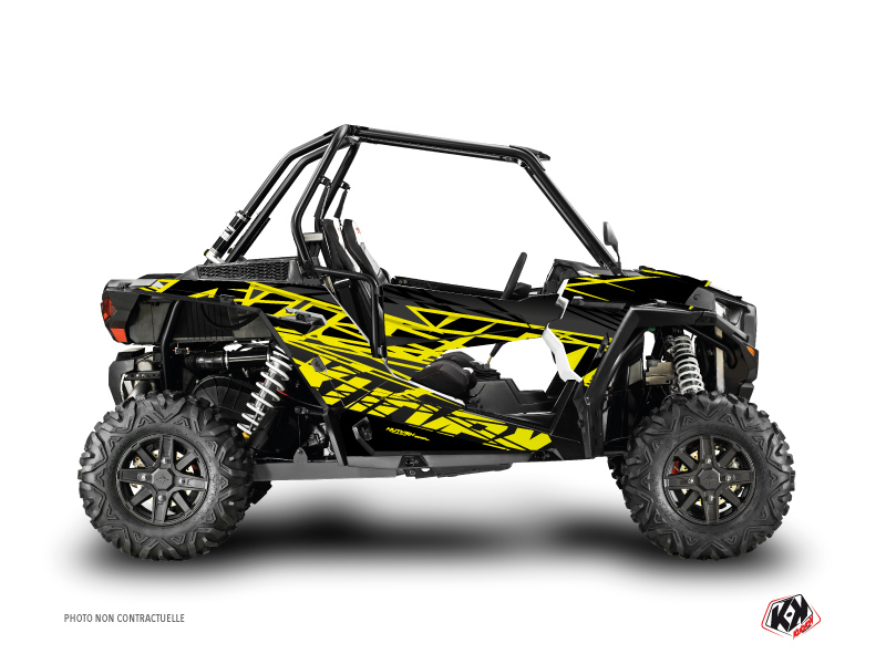 polaris utv eraser  graphic kit neon grey