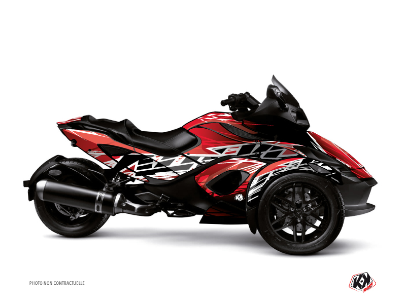 Can Am Spyder RS Roadster Eraser Graphic Kit Red White