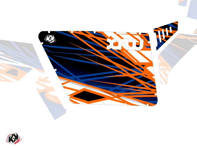 Graphic Kit Doors Standard XRW Eraser UTV Polaris RZR 570/800/900 2008-2014 Blue Orange