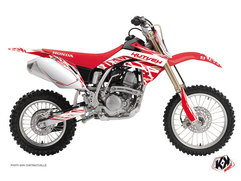 honda dirt bike eraser  graphic kit white-red