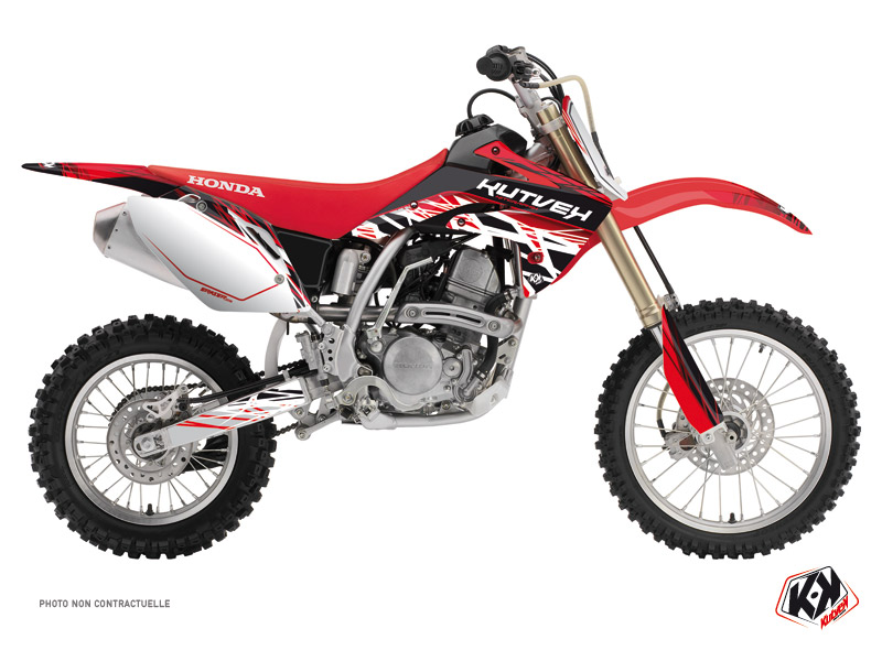 honda dirt bike eraser  graphic kit red-white