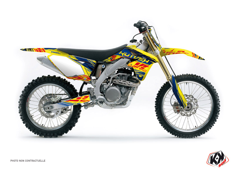 kit déco motocross suzuki eraser bleu-jaune 