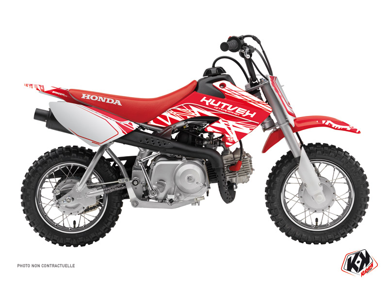 kit déco motocross honda eraser blanc-rouge 