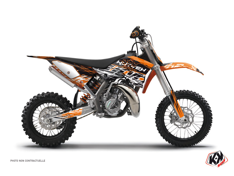 kit déco motocross ktm eraser orange-noir 