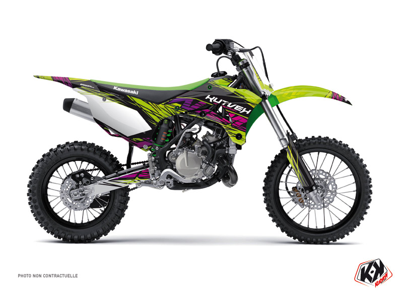 kawasaki dirt bike eraser  graphic kit green