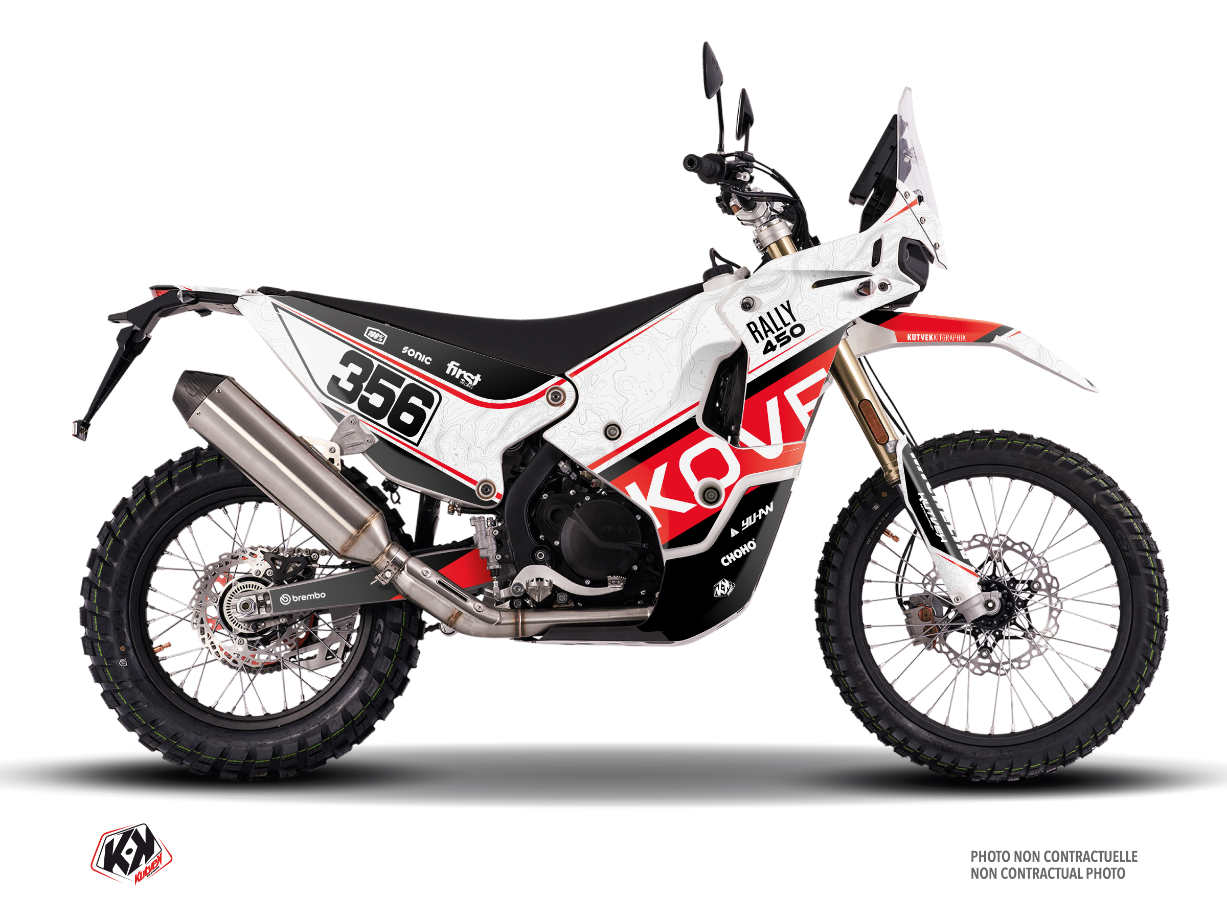 kove dirt bike errand  graphic kit red