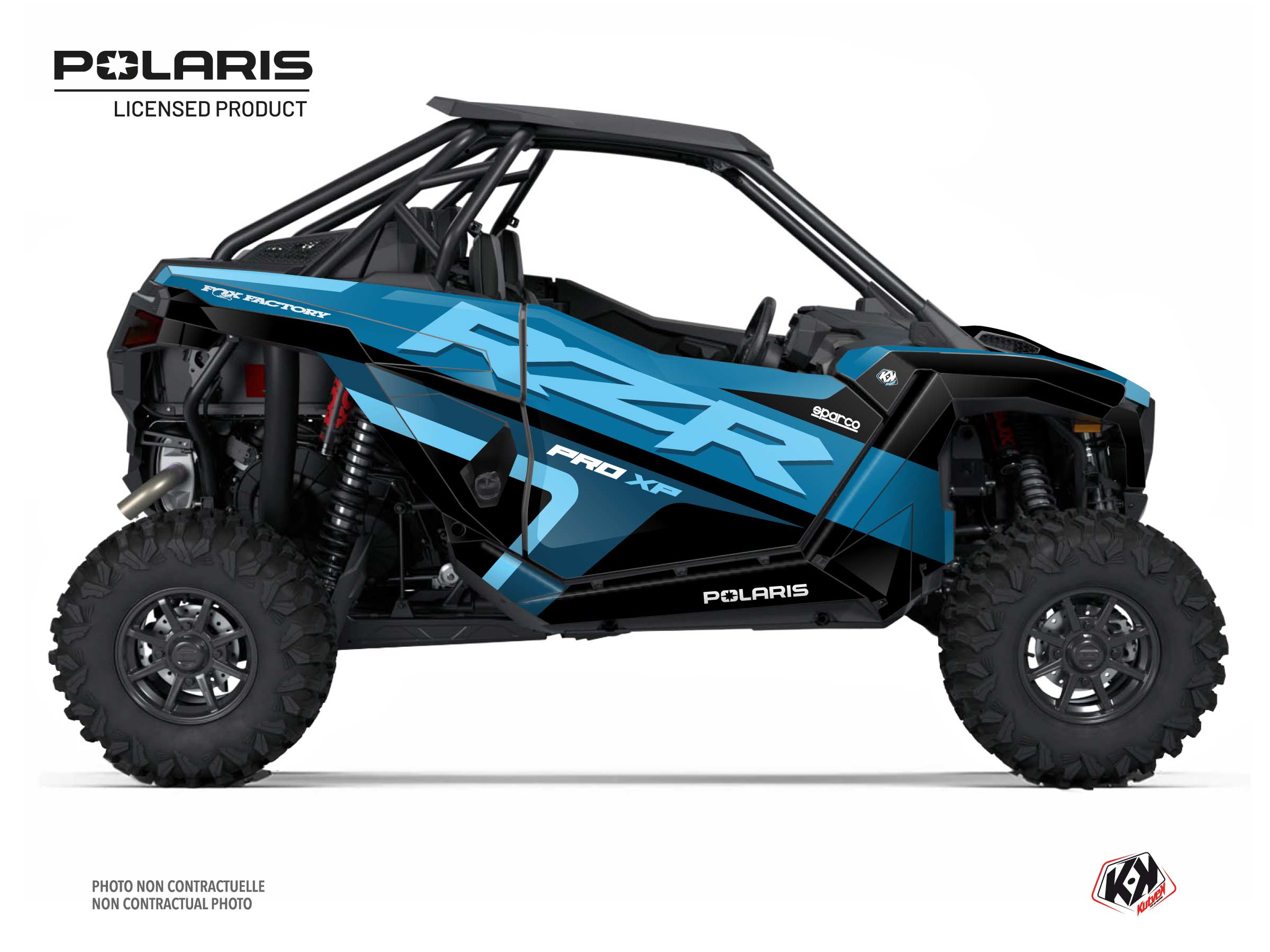 polaris utv estrade  graphic kit blue