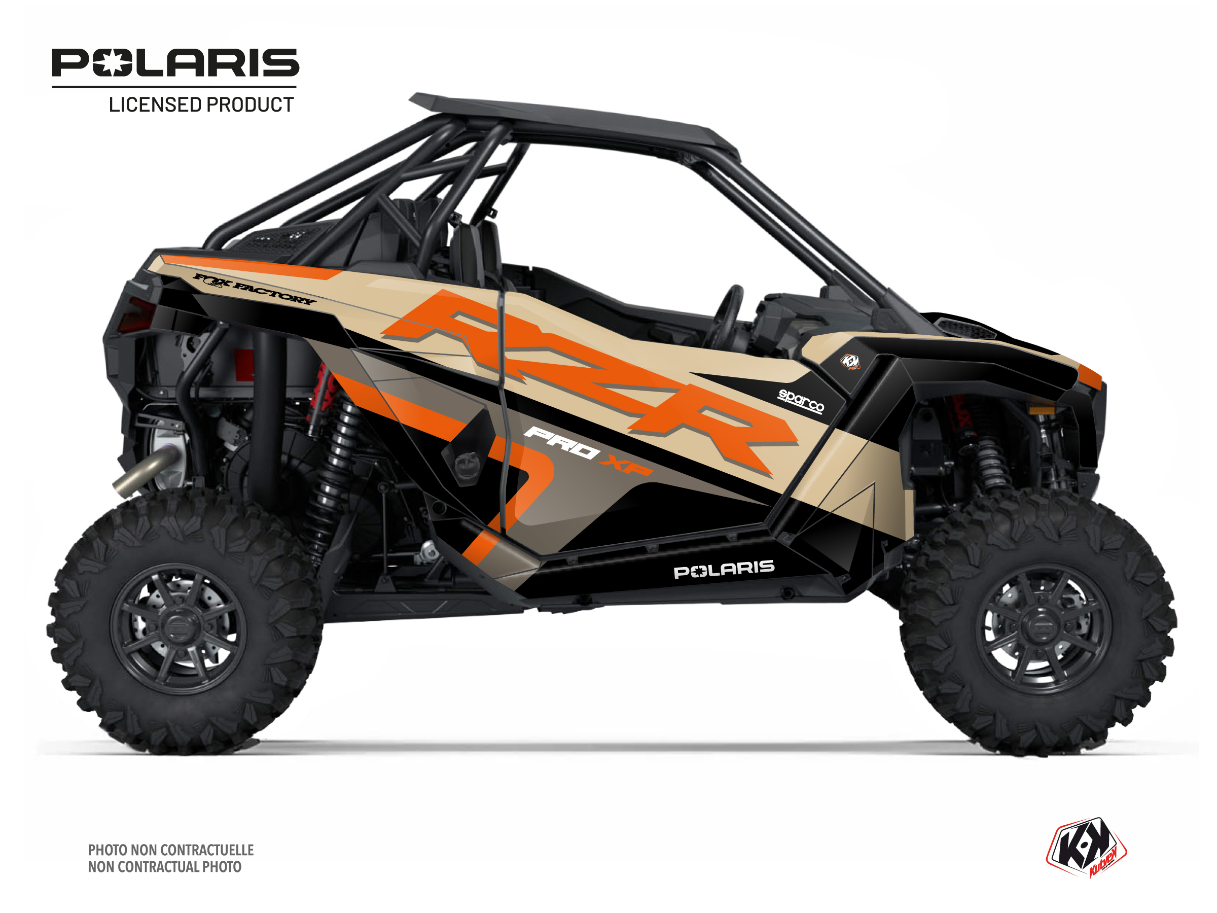 polaris utv estrade  graphic kit orange