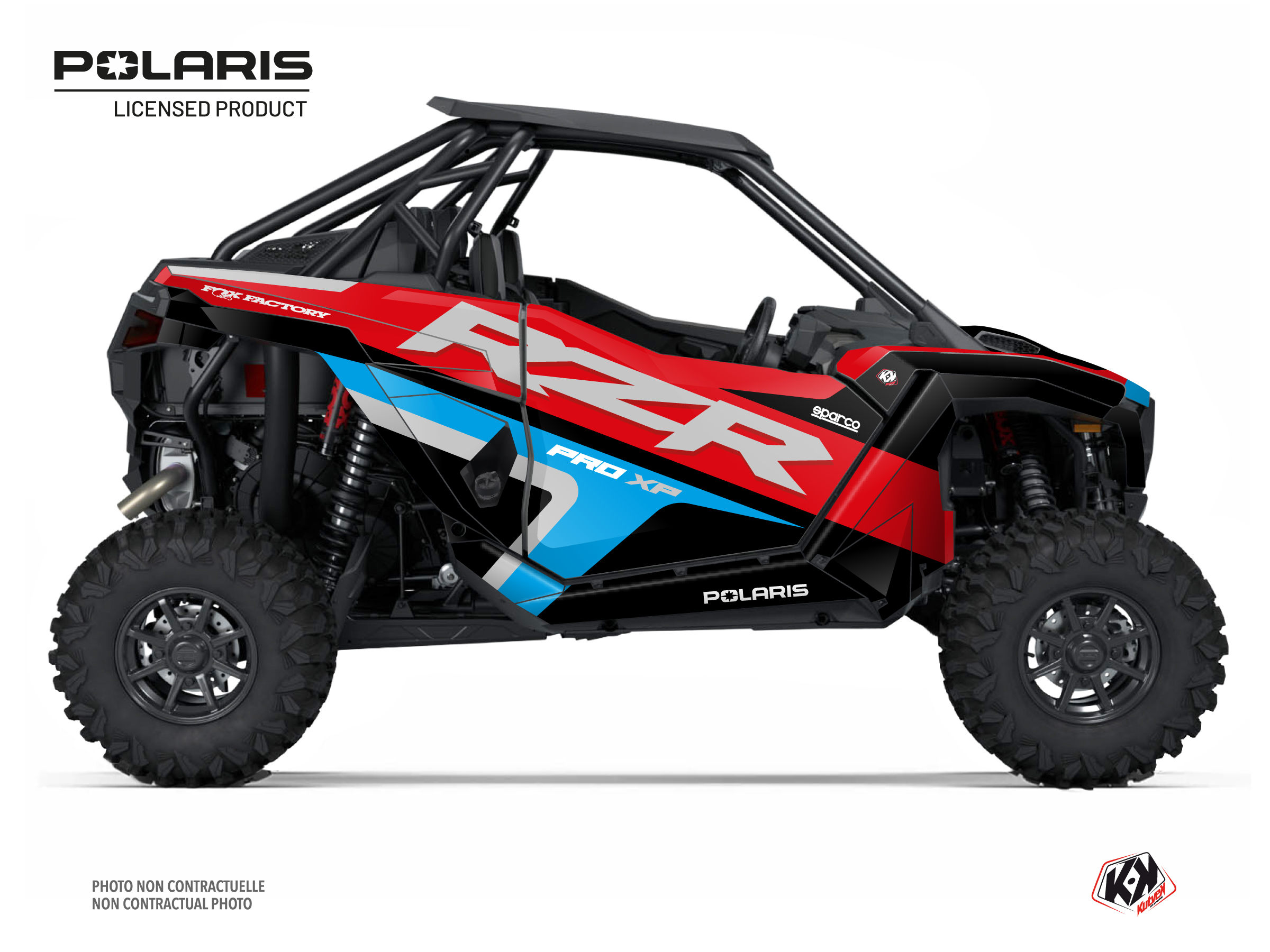 polaris utv estrade  graphic kit red