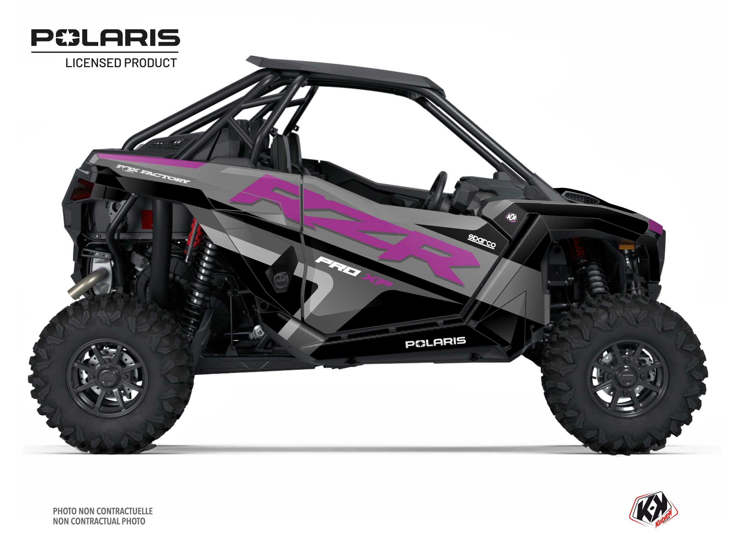 polaris utv estrade  graphic kit purple