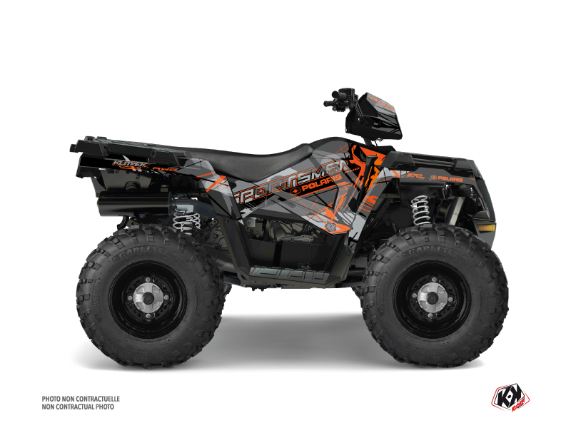 kit déco quad polaris evil gris-orange 