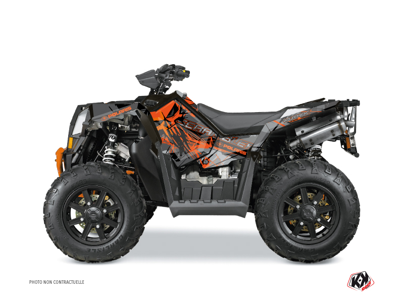 kit déco quad polaris evil gris-orange 