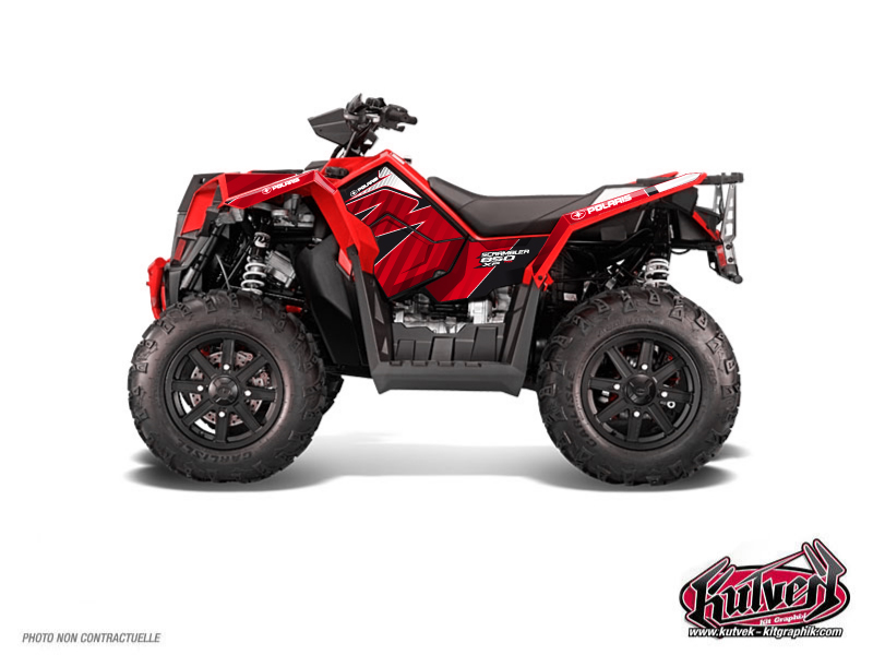Polaris Scrambler 850-1000 XP ATV Factory Graphic Kit Red FULL