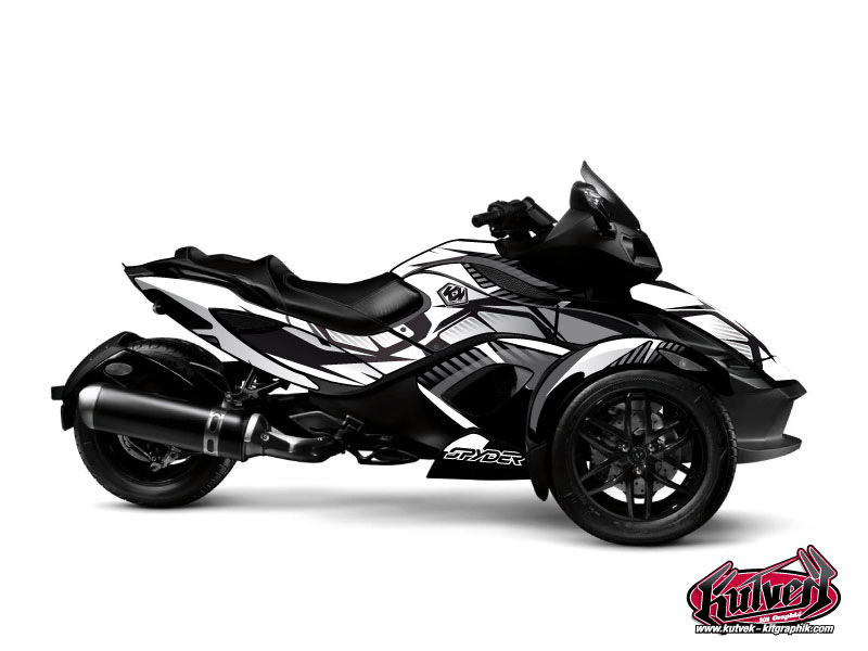 Can Am Spyder RS Roadster Factory Graphic Kit Grey